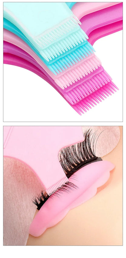 10pcs Makeup Eyelash Brushes Reuseable Plastic Clean Comb Y shape