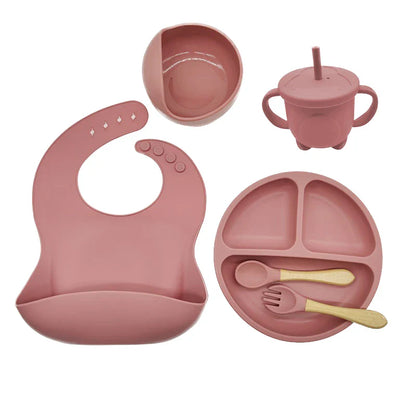 Children's Dishes Set Baby Silicone 6/8-piece Tableware